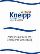 Vom Kneipp-Bund e.V. anerkannte Einrichtung